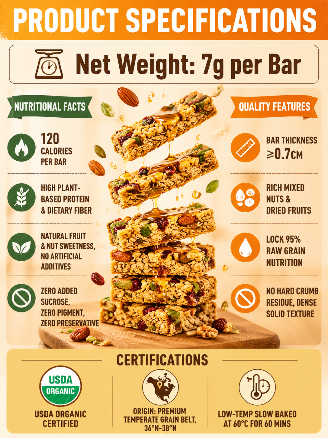 🥚Oat Protein Granola Bars Low Calorie Snack-9YOE9
