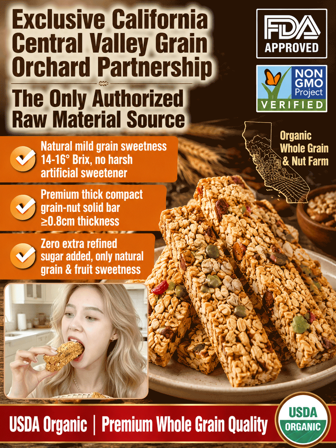 🥚Oat Protein Granola Bars Low Calorie Snack-9YOE9