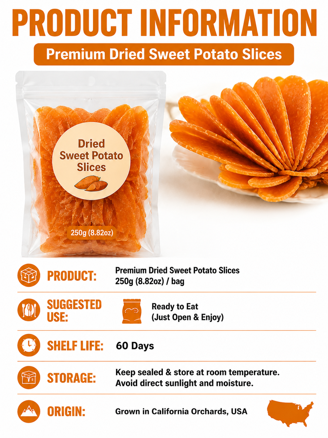 🍠Classic Large Sweet Potato Chips – Crispy Handmade Sweet Potato Snack with Natural Flavor-9YOE9