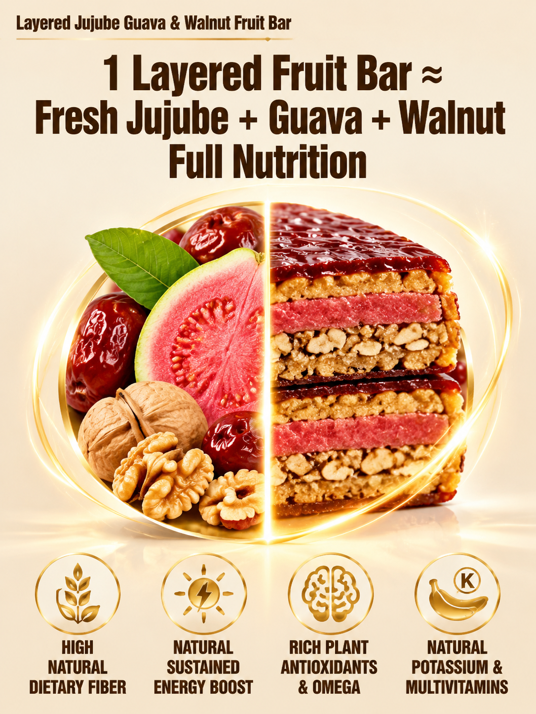 🔴Sweet & Sour Jujube Guava Sandwich Snacks  Soft Chewy Natural Dried Fruit Treat-9YOE9
