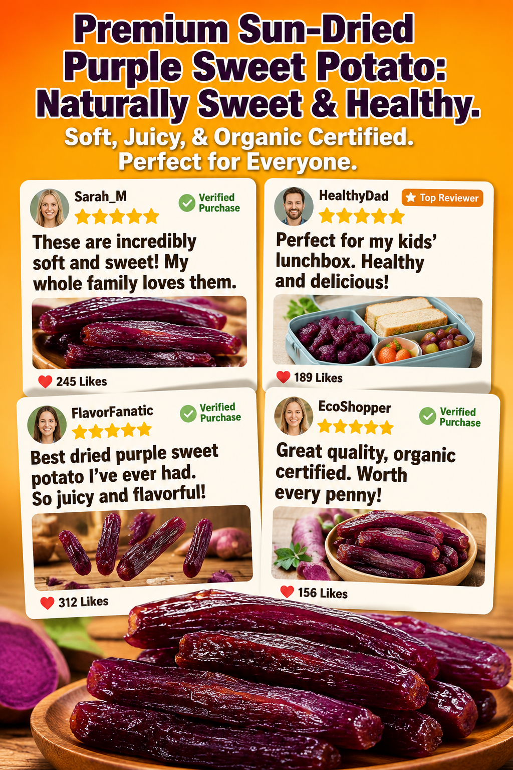 Healthy Low Fat Purple Sweet Potato Snack-9YOE9