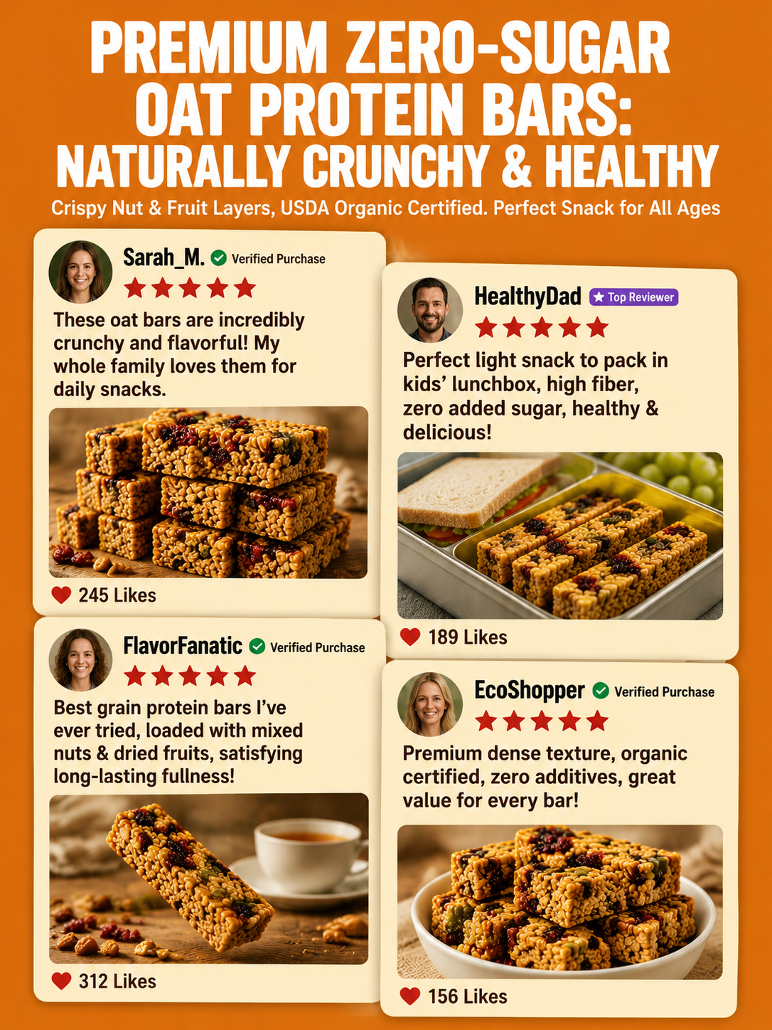 🥚Oat Protein Granola Bars Low Calorie Snack-9YOE9