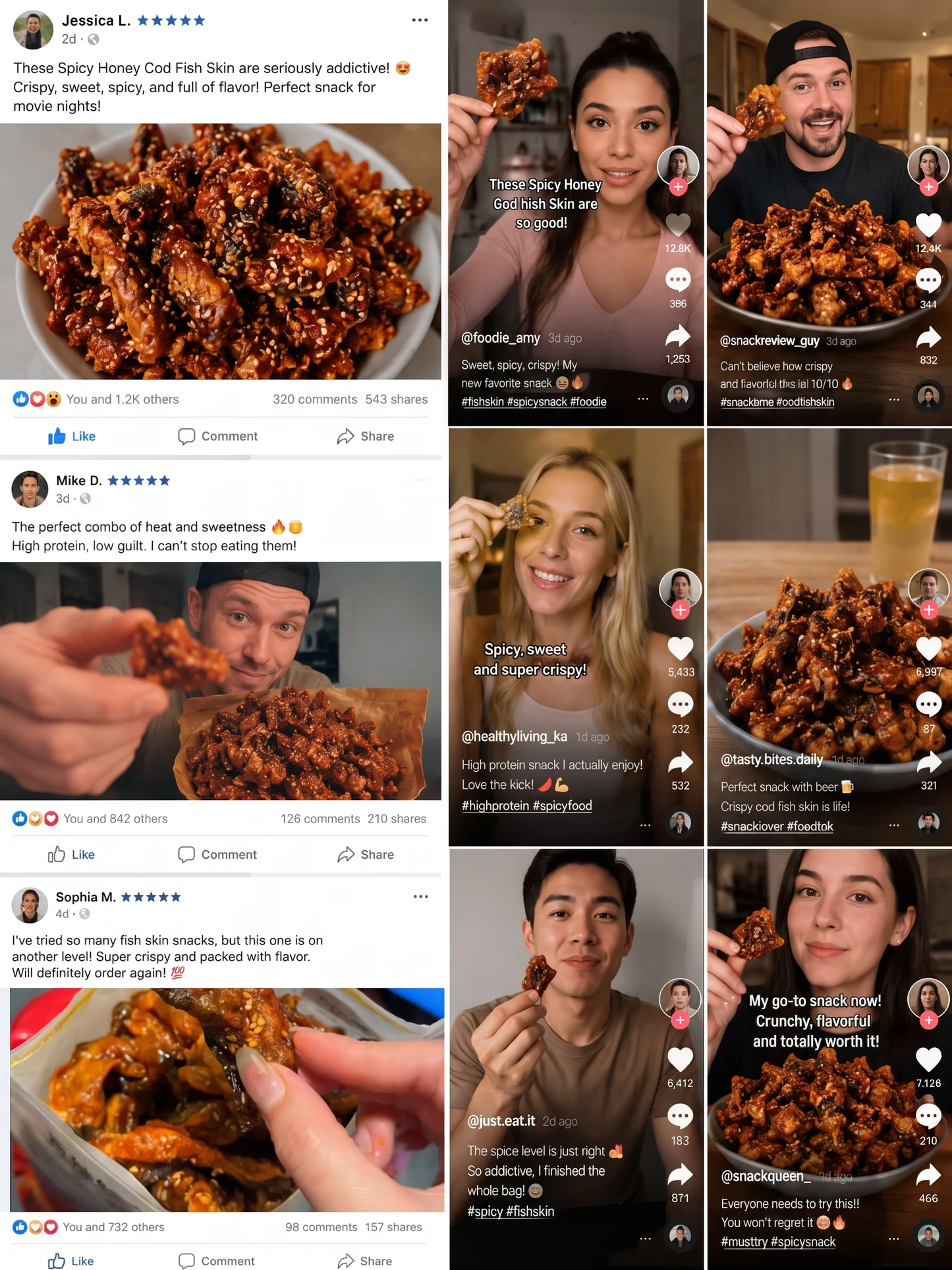 🌶️Premium Crispy Spicy Cod Skin Snack | Crunchy Seafood Chips-9YOE9